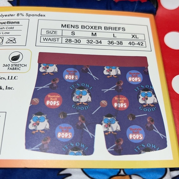 New Two Pair Tootsie Pops Men’s Large “It’s Owl Good” Life is Sweet Boxer Brief - Picture 3 of 12